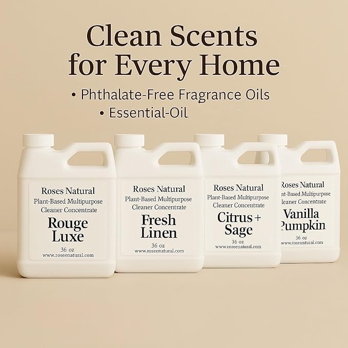 Multipurpose Cleaner Concentrate, 36 oz | Plant-Based, Non-Toxic, Biodegradable | Streak-Free Cleaning for Kitchen, Bathroom, Glass & Floors (Vanilla Pumpkin)