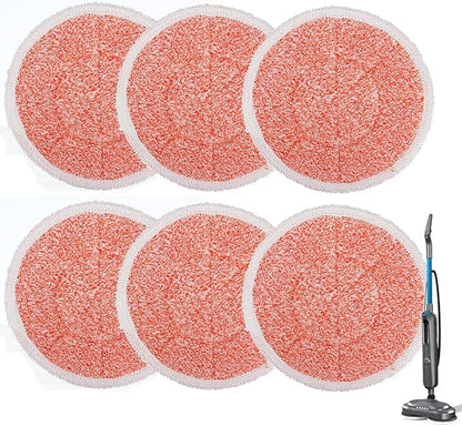 Sgizoku 3897A Steam Mop Pads for Bissell SpinWave SmartSteam Scrubbing Steam Mop - Replacement Rotating Mop Head Fit 3897A 3712 3712W, Model No 1641112-6 Pack