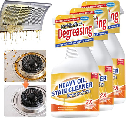 Kitchen Heavy Oil Cleaner, Upgrade All Purpose Kitchens Heavy Oil Cleaning Agent, Grease Remover, Multipurpose Kitchen Cleaner Spray for Countertops, Ovens, and Appliances (3)