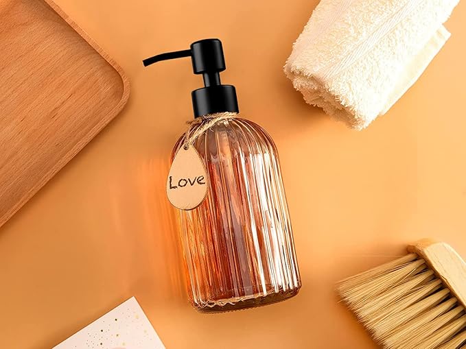 Soap Dispenser with Silicone Pad – Premium Quality – Dish soap Dispenser, Hand Soap Dispenser – Rust Proof Stainless Steel Pump – Ideal for Kitchen Dish soap, Bathroom soap