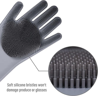 Goodful Silicone Kitchen Rubber Gloves, Oversized, Reusable, Waterproof
