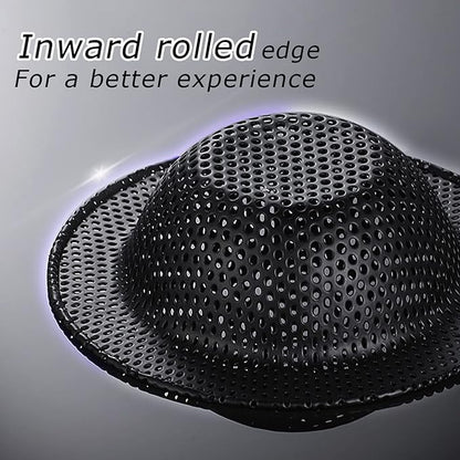 2 Pcs Black Kitchen Sink Drain Strainer for Most Drains, Stainless Steel, Large Wide Rim, 4.5in Diameter, Anti-Clogging, Rust Free