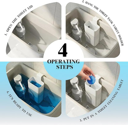 Toilet Tank Cleaning Tablet Holder, Toilet Cleaner Tablets Buffer Box Hanging Holder Preventing Dissolved Residue From Polluting Water Tank Caddy Bowl Tablets