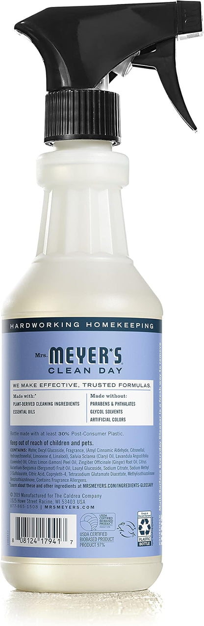 Mrs. Meyer's Clean Day Multi-Surface Everyday Cleaner, Bluebell Scent, 16 ounce bottle (Pack of 2)