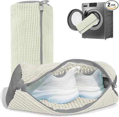 Shoe Washing Machine Bag: Laundry Shoe Bag for Washer and Dryer - 2pc Reusable Shoe Cleaning Bag for Sneaker Tennis Shoes Unstain Cleaner Kit(2 Pcs)