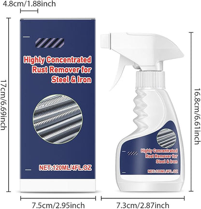 Rust Remover, Powerful Rust Remover Heavy Duty Metal Cleaner, Multipurpose Rust Remover Spray, Highly Concentrated Steel Remover for Tools, Stainless Steel, Automotive Parts (White-2PCS)