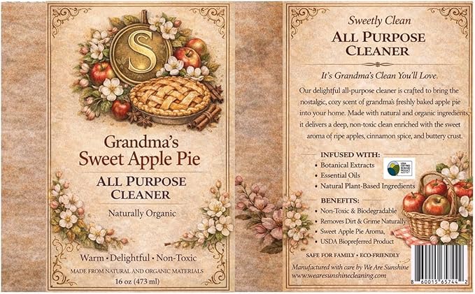 All Purpose Cleaner, Plant Based, USDA BioPreferred, (Apple)