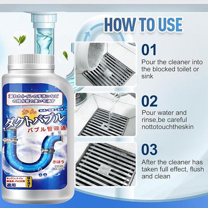 Strong Drain Cleaner Pipeline Dredging Agent, Fast Acting Drain Clog Remover for Kitchen and Bathroom Pipes, Sink Drai n Cleaner Grease Dissolver Pipe Cleaning Solution for Home Sinks Tubs (#B)