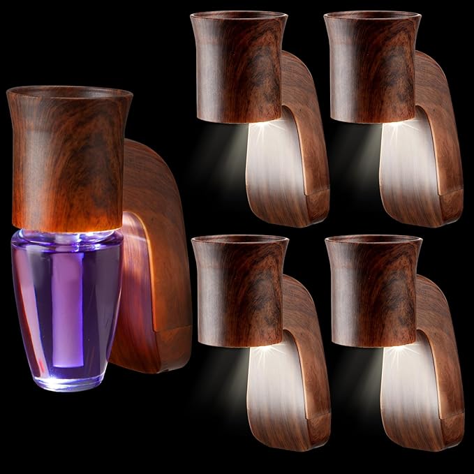 Nitial 5 Pcs Wall Fragrance Plug in with Night Light Compatible with Bath and Body Works Wallflowers Rustic Vintage Farmhouse Oil Plug in Bath and Body Works Wallflowers for Office Home Gifts