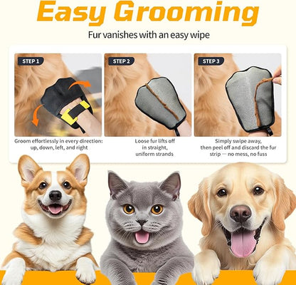 Pet Hair Remover 3-Pack,Dog Cat Hair Remover,Pet Hair Removal Tool,Fur Removal Tool,Portable Carpet Scraper,Fabric Shaver for Carpets,Clothes,Car Mats,Couch,Pet Bed,Furniture