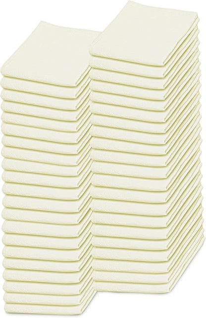 Dish Cloths Cotton | Kitchen Wash Cloth | Shop Towels Absorbent and Lint Free Flour Sack | Dishcloths for Kitchen Washing Dishes | Thick Absorbent Quick Dry Dish Rags | 50 Pack 13"x13" Natural