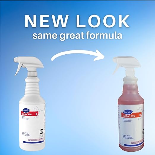 Spitfire Diversey SC 95891789 RTU Liquid Power All-Purpose Cleaner, Heavy Duty Degreaser for Shops & Kitchens, Pine Scent, Ready-to-Use Capped, 32-Ounce