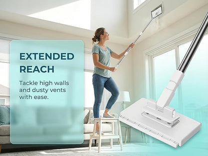 2026 New Lazy Mop Clip-on , Reusable Mini Mop with 4 Reusable Cloths, Automatic Cloth Change Function, Wet and Dry Dual Use, Zero-Touch Cloth Operation, Ideal for Floors and Walls