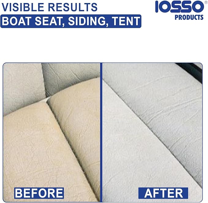 Iosso Mold & Mildew Stain Remover – Color Safe for Awnings, Tents & Boats – Concentrated Formula Makes 3 Gallons – Biodegradable, Non-Chlorine Fabric Cleaner