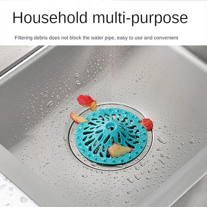 Guojiang Anti-Blocking Hair Catcher Hair Stopper Shower Floor Drain Covers Sink Strainer Filter Bathroom Kitchen Accessories Shower Hair Stopper for Shower Drain Sink Bathroom, Blue