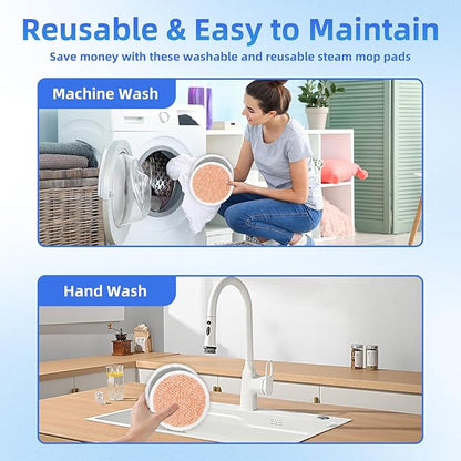 VIEWALL Steam Mop Pads Replacement for Shark S8002BRN S8001 S8000 S8200 S820 S8201 S7001 S7201 S7000 S7005 S7020 S7001 S7020 7001 S7201 QM7001 Steam Scrub, Dirt Grip Soft Washable Scrub Pads 8 Pack