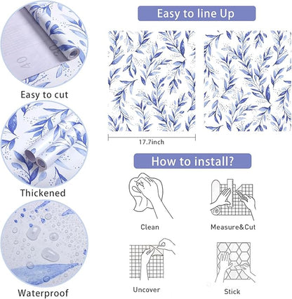 Livebor Leaf Peel and Stick Wallpaper Olive Leaf Contact Paper 17.7inch x 393.7inch Floral Leaves Wallpaper Peel and Stick Modern Farmhouse Wall Paper for Bedroom Neutral Self Adhesive Decorative
