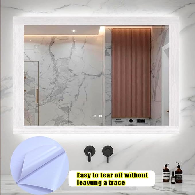 Teemall 10M Black Wood Grain Removable PVC Waterproof Border Wall Decor Removable Self Adhesive Kitchen Bathroom Tiles Sticker Wallpaper 4.2x390 (White, 2" x 390")