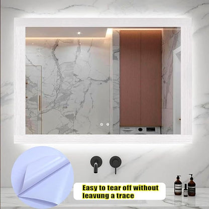 Teemall 10M Black Wood Grain Removable PVC Waterproof Border Wall Decor Removable Self Adhesive Kitchen Bathroom Tiles Sticker Wallpaper 4.2x390 (White, 2" x 390")
