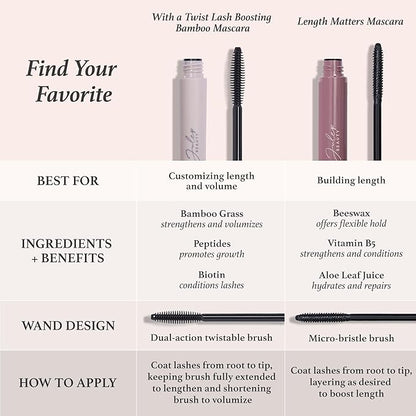 Julep Length Matters Buildable Lengthening Lash Mascara Black, 0.34 Fl Oz