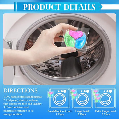 360 Count Laundry Detergent Pods Bulk Washing Machine Detergent Pods 3-in-1 Concentrated for Visible and Invisible Dirt, Fruity Aroma