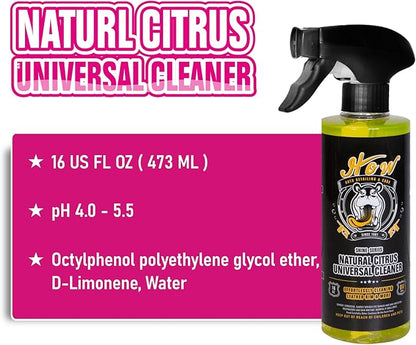 H.O.W AUTO DETAILING & CARE H.O.W 16 oz Natural Citrus Car Interior Cleaner All Purpose Vegan Non-Toxic