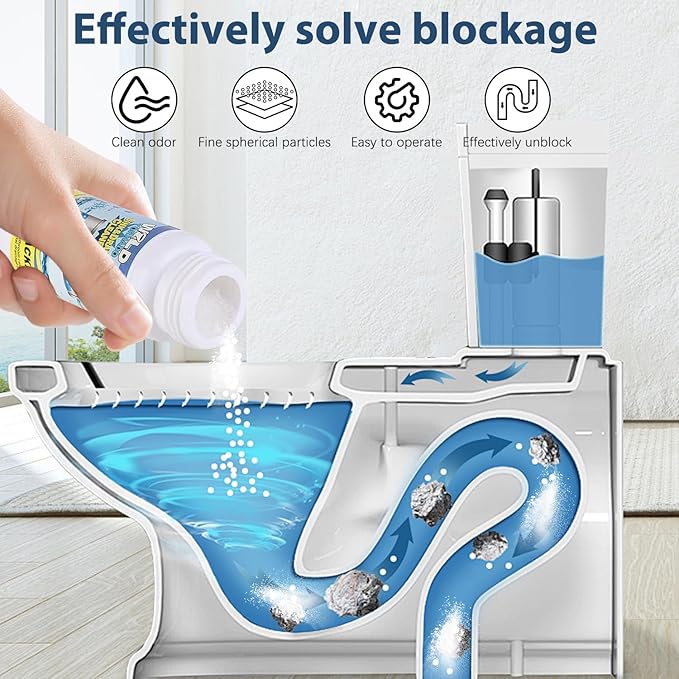 4PCS Wild Tornado Pipe Dredge, Wild Tornado Sink and Drain Cleaner, Drain Cleaner Powder for Kitchen Toilet Pipeline Quick Cleaning Tool (4, B)