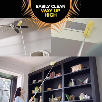 Swiffer Heavy Duty Dusters with Super Extender Handle, 6 Ft Handle, 1 Handle/4 Dusters, 4/Carton