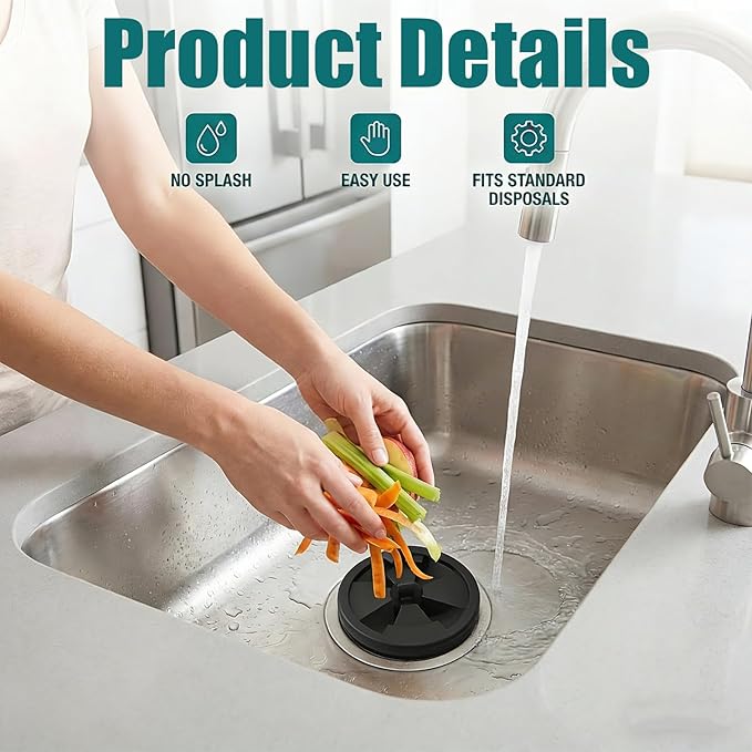 Garbage Disposal Splash Guard 3 1/8” Sink Baffle, Compatible with QCB-AM Replacement, Fits Evolution Series Models, Upgraded Removable Quiet Sink Guard, Garbage Disposal Accessories