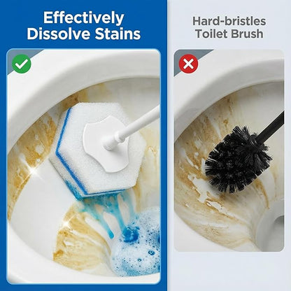 Toilet Wand Refills Compatible with Clorox Toilet Wand, 20 Count Disposable Refill Heads for Deep Foaming Cleaning