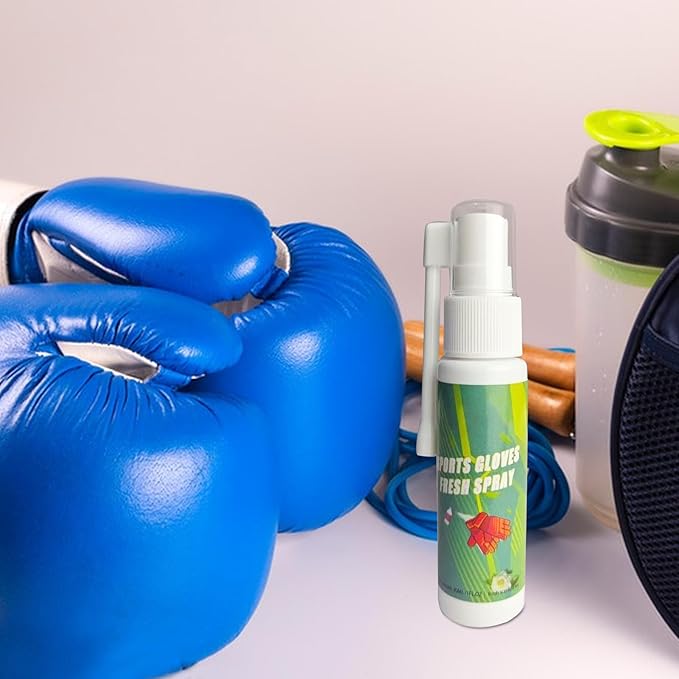 Boxing Glove Deodorizer 30ml, Gym Bag Freshener Spray for Work Boots, Athletic Gear, Gloves, Clothes, Helmets, Shoes, Hockey Equipment, Sports Use