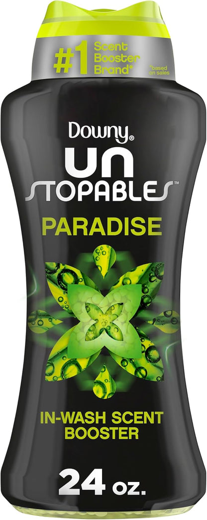 Downy Unstopables In Wash Scent Booster Beads, Paradise Scent, 24 oz, Laundry Beads for Odor Protection, Downy Scent Booster Beads, Laundry Scent Boosters
