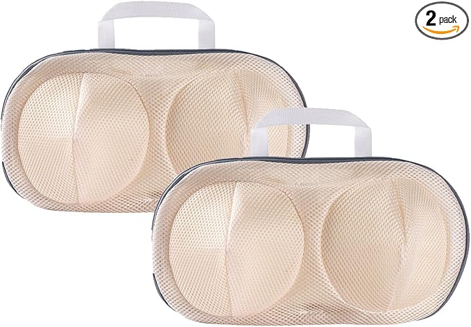 2Pcs Bra Mesh Laundry Bags for Delicates with Premium Zipper Bra Washing Bag for Laundry，Lingerie Bags for Washing Delicates underwear,integrated washing and care