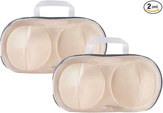 2Pcs Bra Mesh Laundry Bags for Delicates with Premium Zipper Bra Washing Bag for Laundry，Lingerie Bags for Washing Delicates underwear,integrated washing and care