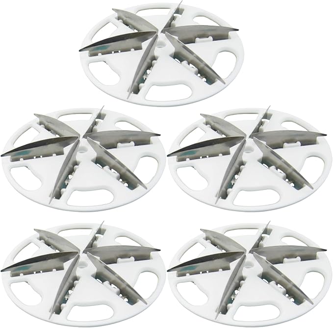 Fabric Shaver Replacement Blades 5-Pack 57mm – Alloy Pill Shaver 6-Blade Head for Efficient Lint & Pill Removal