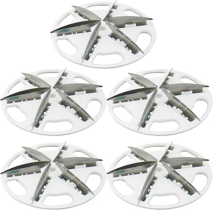 Fabric Shaver Replacement Blades 5-Pack 57mm – Alloy Pill Shaver 6-Blade Head for Efficient Lint & Pill Removal