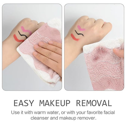SINLAND Absorbent Coral Velvet Washcloth Ultra Soft Microfiber Face Towels 12 x 12 inch Multi-Purpose Face Cloths for Household and Sport