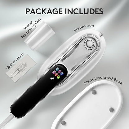 Travel Steamer for Clothes – 2026 Upgrade #1! 1300W Power 【160mL Tank & 10s Heat-Up】, 110-240V, 180° Rotating Handle, 6 Modes Ultra-Slim LCD Display – Perfect for Home & World Travel.