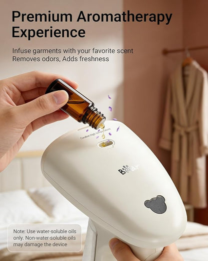 Bear Steamer for Clothes, Handheld Clothes Steamer,1300W Strong Power Garment Steamer with 230ml Tank,Fast Heat-up, Auto-Off, Steam Iron Fabric Wrinkle Remover with Brush for Home and Travel