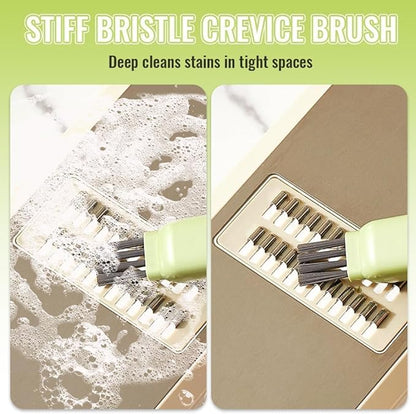 4-in-1 Blade Cleaning Brush with Knife Sharpener, Multi-Functional Dishwashing Brush, U-Shaped Pot Washing Brush, Kitchen Utensil Cleaner, Double-Sided Brush for Dishes(Knive Cleaning Tool)