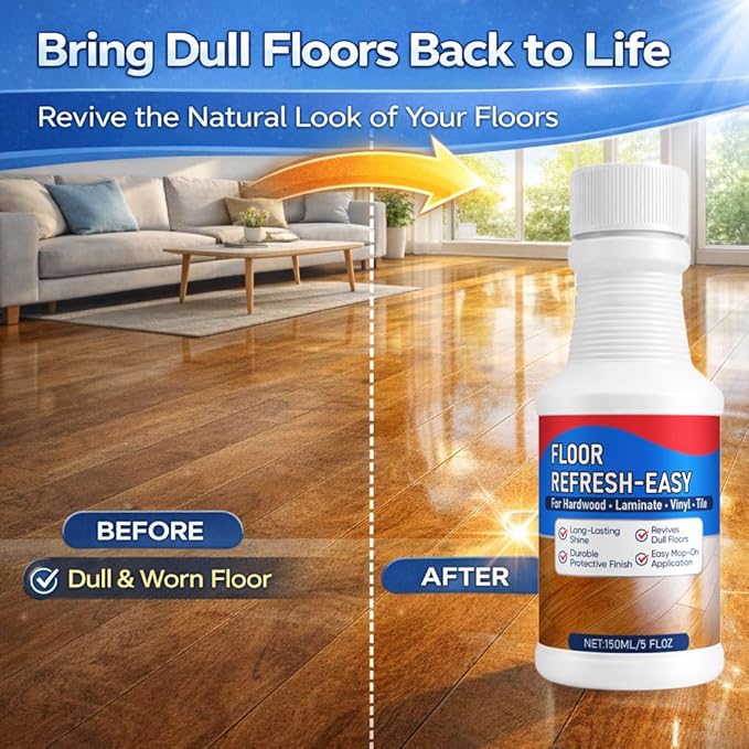 Floorevive Floor Restore for Wood Floors, Floorrevive Restorer, Revitalize, Protect, Shine Wood, Restore a Finish for wood, Quick-Drying Protective Finish 5 Fl Oz