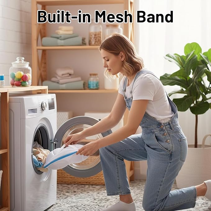 4Pcs Bra Washing Bags for Laundry, Mesh Laundry Bags for Delicates, Garment Bag for Washing Machine Suitable for Protect Clothing From Deformation