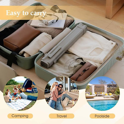 cjc Foldable Clothes Drying Rack, Drying Rack Clothing,Collapsible Drying Racks for Laundry Used for Indoor, Outdoor, 4 Retractable Drying Rods + 4 Shoe Racks/Grey