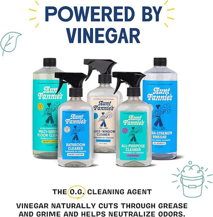 Aunt Fannie's Bathroom Cleaning Bundle, Natural Bathroom Cleaner Spray and Toilet Bowl Cleaner, Vinegar and Plant-Based Formula, Streak-Free, Non-Toxic, Safe for Kids and Pets, Pack of 2