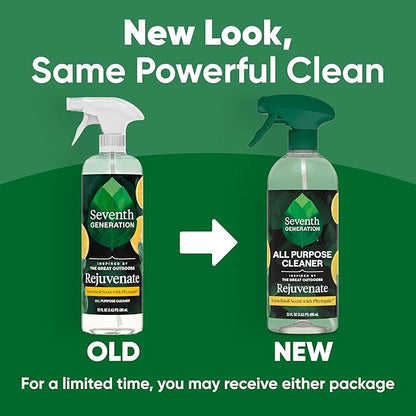 Seventh Generation All Purpose Cleaner Spray, Rejuvenating Yuzu Basil, 23 fl oz