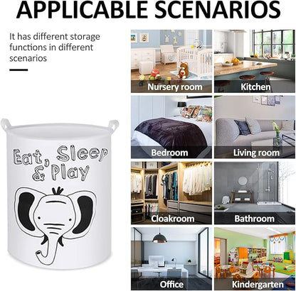 Collapsible Laundry Basket in Bedroom Waterproof Laundry Hamper in Bathroom Large Laundry Bag in College Dormitory Cloakroom Livingroom Nursery Organizer Toy Bin