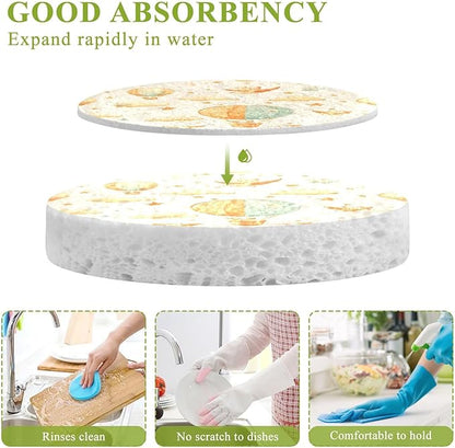 Hot Air Balloons Kitchen Scrub Sponges, Pop-up Kitchen Cleaning Sponges Reusable Dish Washing Sponges for Bathroom Household Cleaning 3 Pack - Non Scratch Scrubber