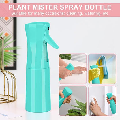 (Blue Hair Mister Spray Bottle ，Spray Water Bottle Fine Mist Refillable Plants（6.8OZ /200ML） Barber，Showering Pets, Plants, travel, Ironing and Cleaning ﻿ ﻿ ﻿(Continuous Spray)