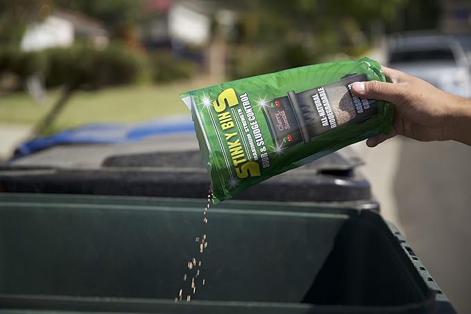 Garbage Odor Eliminator – Cherry Scented Absorbing Granules for Trash Bins, Dumpsters, Garbage Cans, and Outdoor Waste – All-Natural Sludge Control and Deodorizer – 24 oz Bag