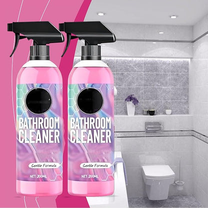Gefanly Bathroom Cleaner, 10 Fl Oz Gefanly Powerful Pink Bathroom Cleaner Spray, Bathrooms Descaler Foam Cleaners, Gentle Formula, for Tub Floor Tile, Showers, Toilet, Bathtubs, Glass Surfaces (2PCS)